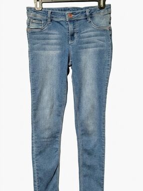 Member's Mark Girls Knit Denim Jeans Adjustable Waist Size 14/16 Mid Wash